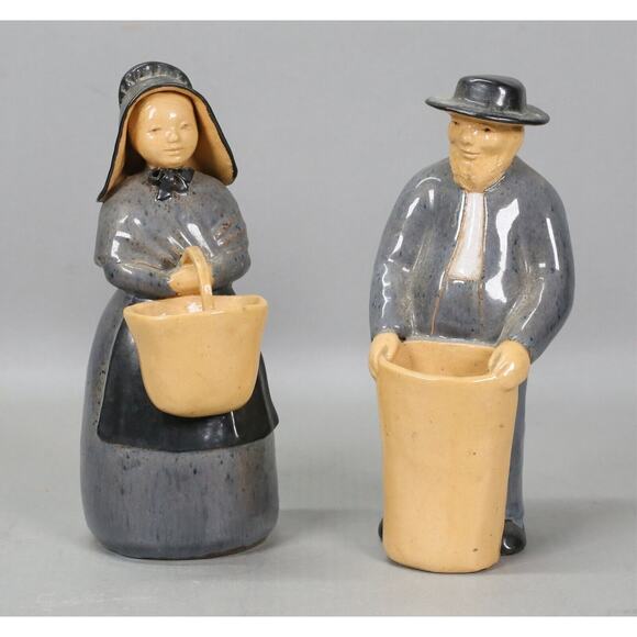 Maxine Ewertz Pair Terracotta Figures - Picture 1 of 16